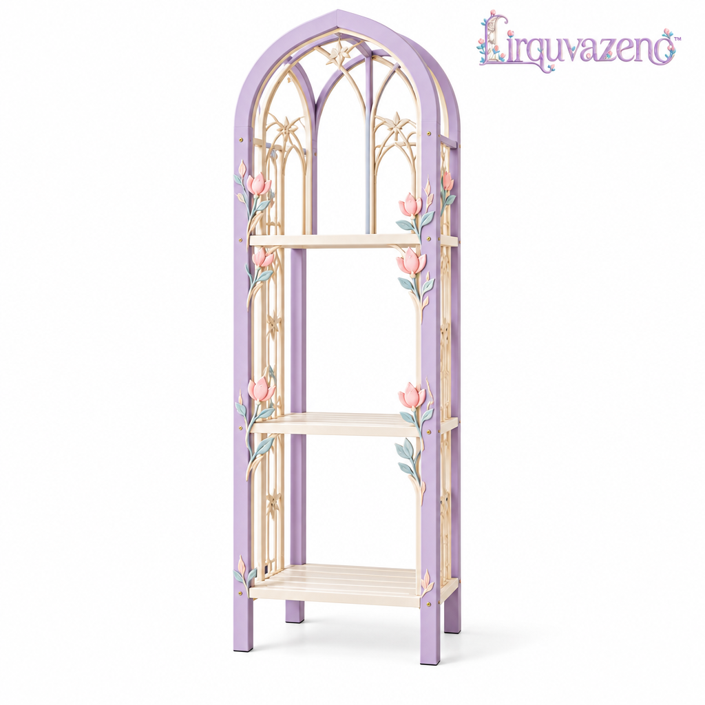 Lirquvazeno Lilac Arch Three-Tier Plant Stand — view 4