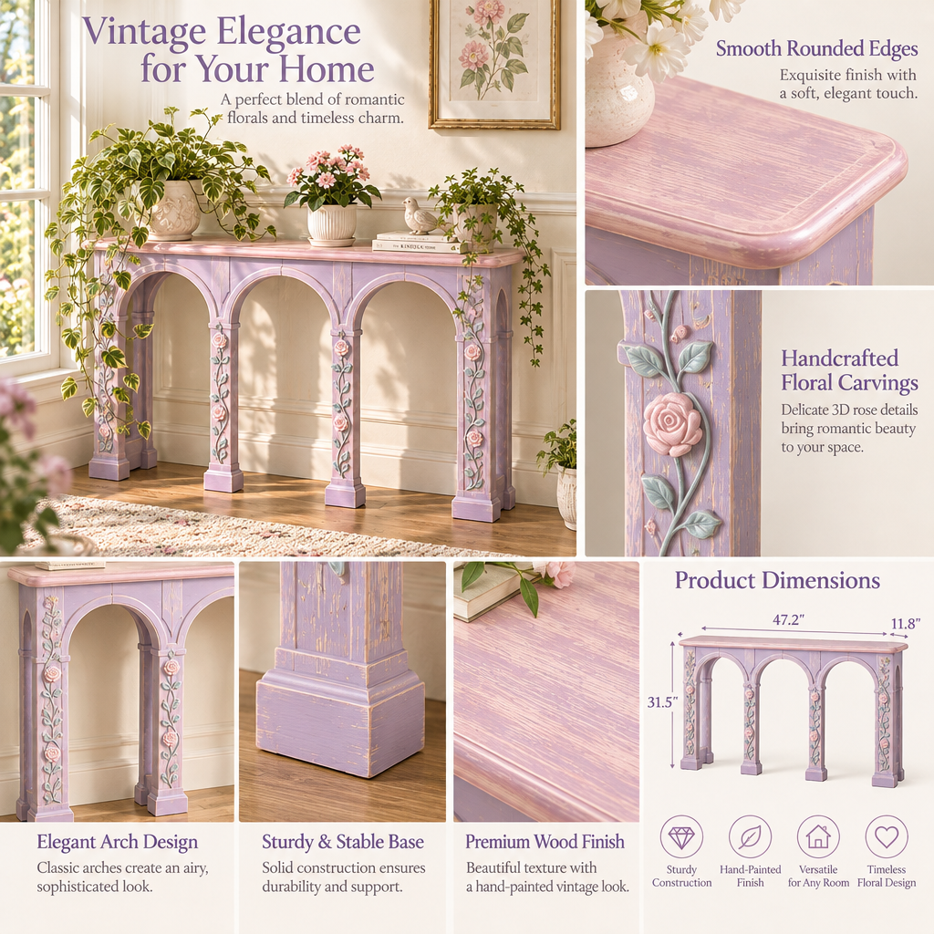 Lirquvazeno Lilac Arcade Plant Console — view 3