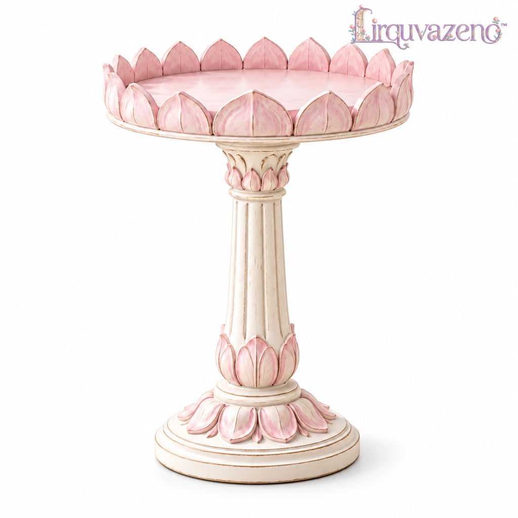 Lirquvazeno Blush Lotus Plant Pedestal — view 4