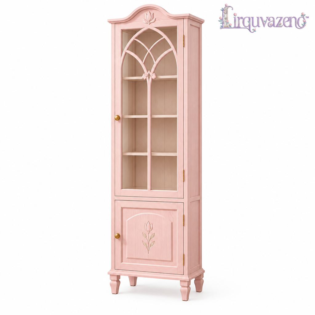 Lirquvazeno Blush Arched Plant Display Cabinet — view 4