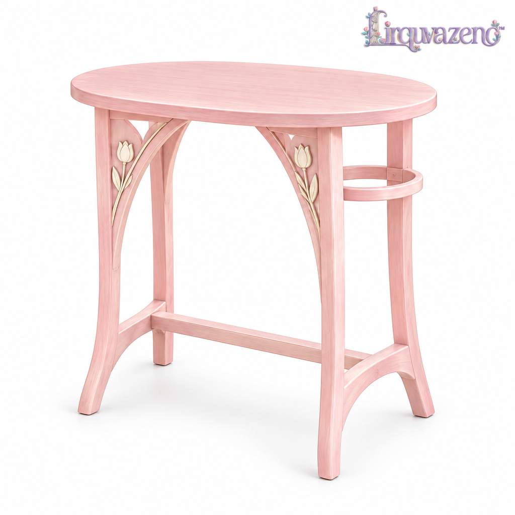 Lirquvazeno Blush Side Table with Plant Holder — view 4