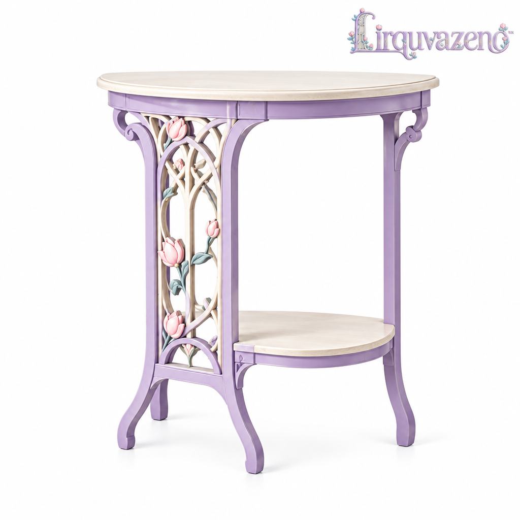 Lirquvazeno Lilac Garden Trellis Side Table — view 4