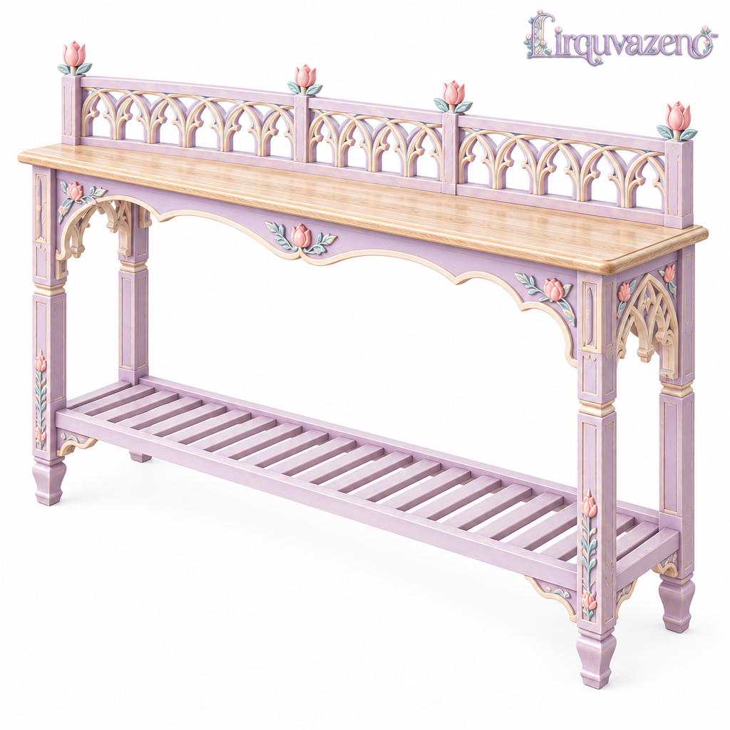 Lirquvazeno Lilac Trellis Two-Level Plant Console — view 4